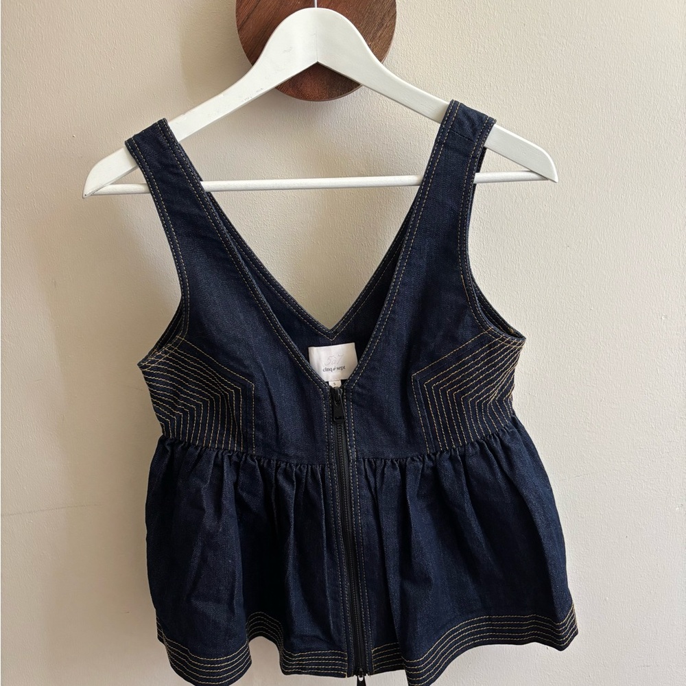 Cinq à Sept Blue Denim Vest